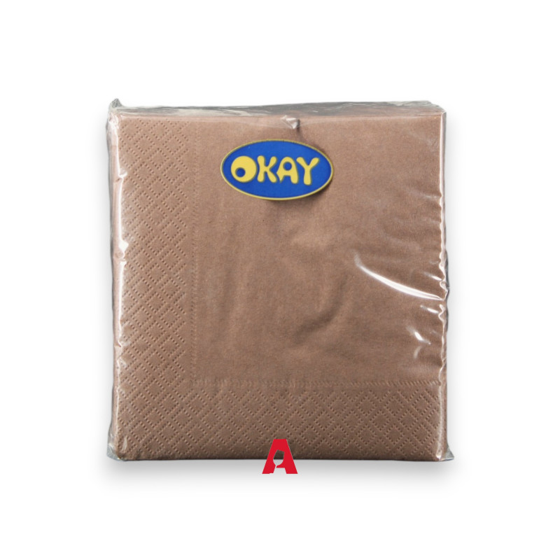 Tovagliolo 25x25 Marron - 100 pezzi