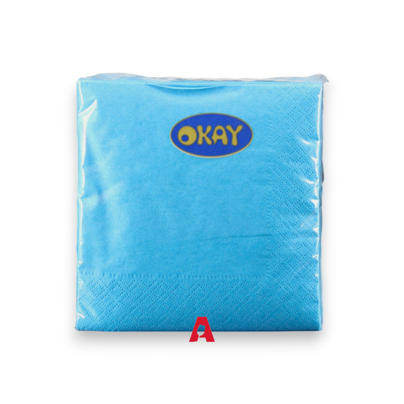 Tovagliolo 25x25 Turchese - 100 pezzi