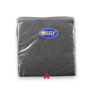 Tovagliolo 25x25 Nero - 100 pezzi