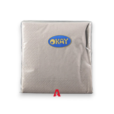 Tovagliolo 25x25 Tortora - 100 pezzi