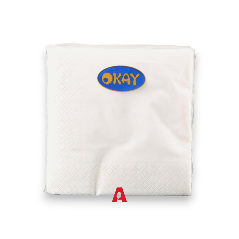 Tovagliolo 25x25 Bianco - 100 pezzi