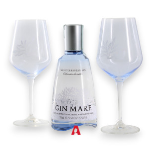 Gin Mare confezione con 2 bicchieri